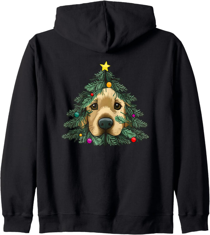 Golden Retriever im Weihachtsbaum Kapuzenjacke