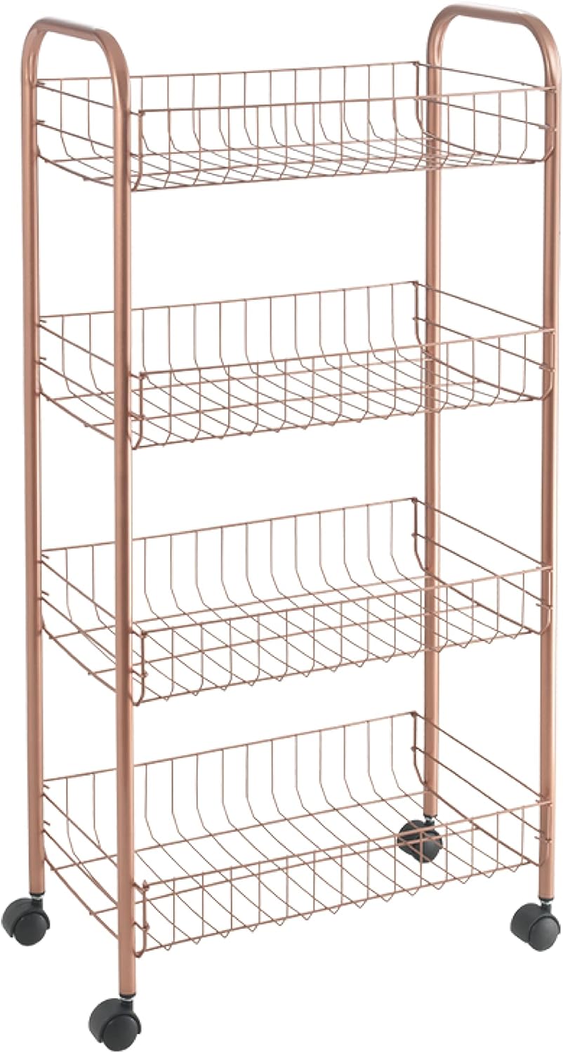 METALTEX CARRO 4 PISOS ASCONA COPPER 41x26x86cm Kupfer Mehrzweck-Trolley, 41x26x86cm Kupfer Mehrzwec