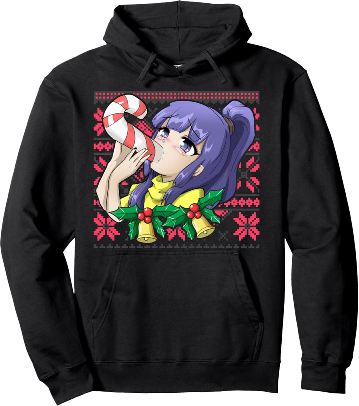 Ugly Christmas Otaku Ahegao Weihnachten Ecchi Etchi Hentai Pullover Hoodie