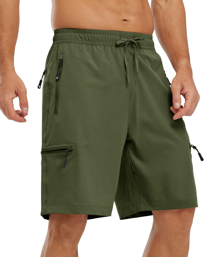 YSENTO Herren Kurze Wanderhose Leichte Sommer Kurze Outdoor Cargohose Schnelltrocknend Kurze Trekkin