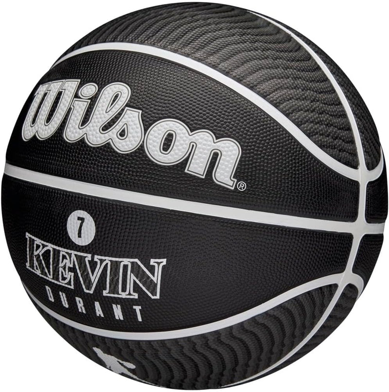 Wilson NBA Player Icon Outdoor Basketball - Size 7 - 29.5" and Mini Size 7 Kevin Durant, 7 Kevin Dur