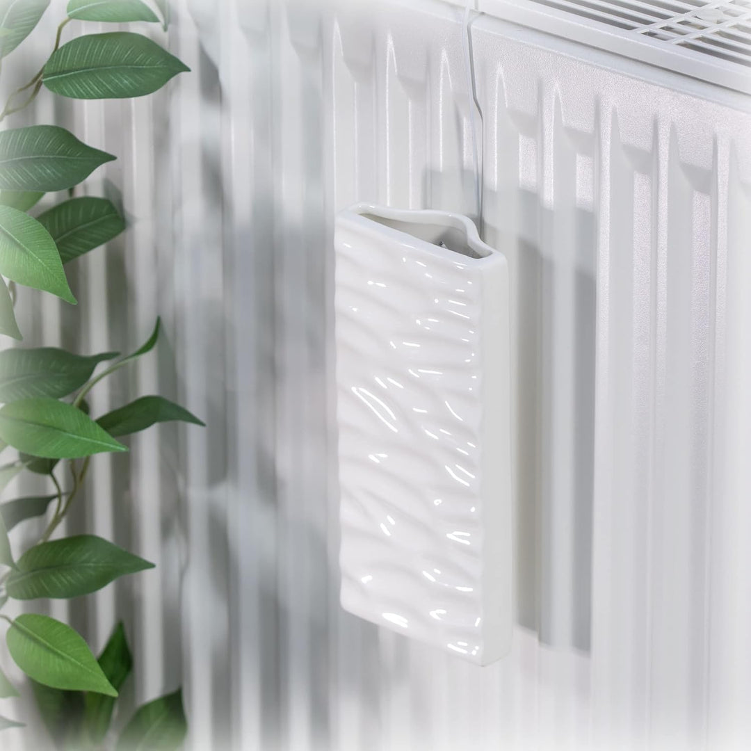 com-four® 3X Luftbefeuchter Heizung - Heizkörper Luftbefeuchter mit Wellenmuster - Heizung Wasserver