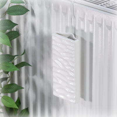 com-four® 3X Luftbefeuchter Heizung - Heizkörper Luftbefeuchter mit Wellenmuster - Heizung Wasserver