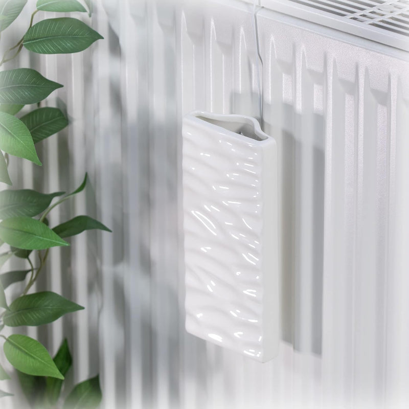 com-four® 3X Luftbefeuchter Heizung - Heizkörper Luftbefeuchter mit Wellenmuster - Heizung Wasserver
