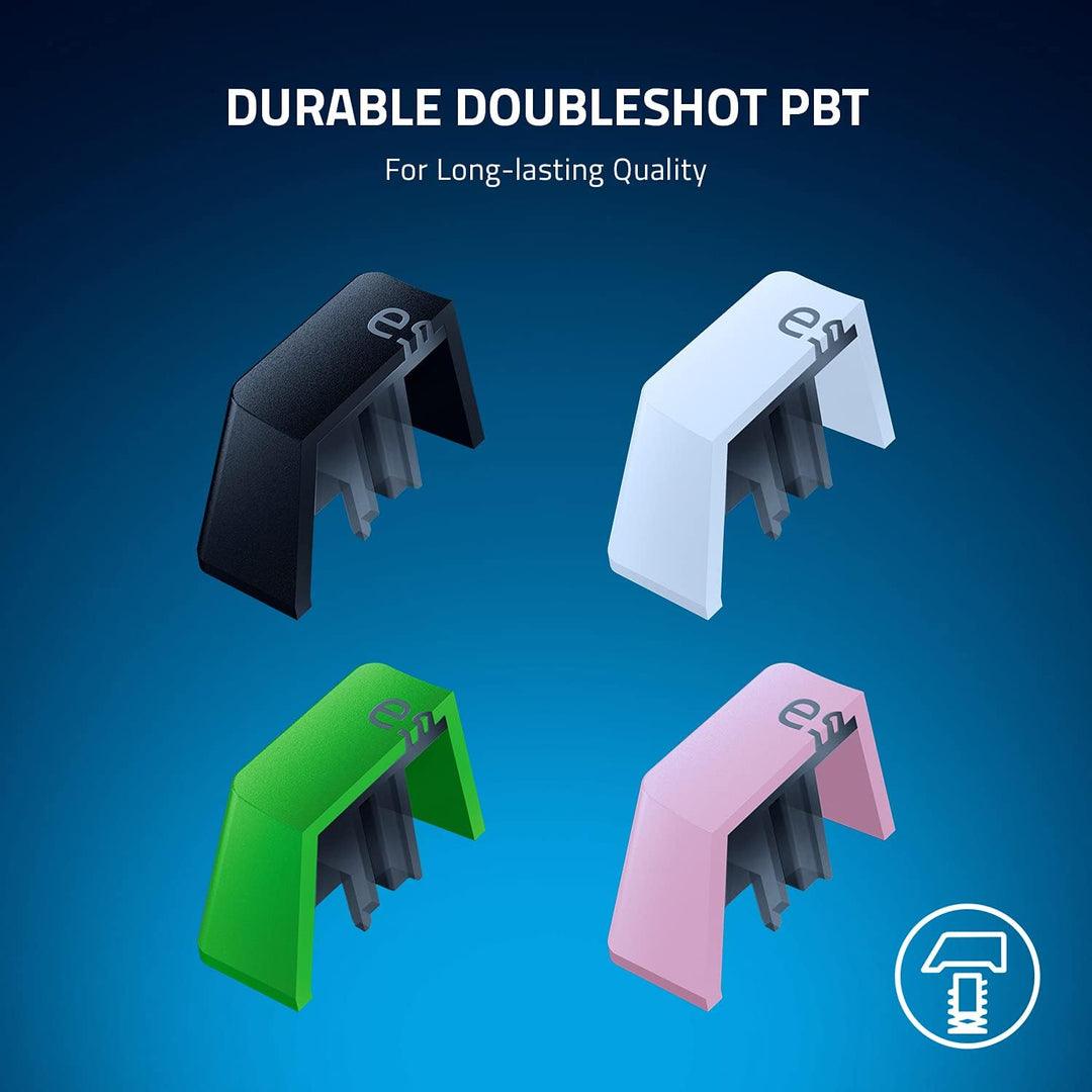 Razer PBT Keycap + Spiralkabel-Upgrade-Set: Durable Doubleshot PBT,Universelle Kompatibilität,Keycap