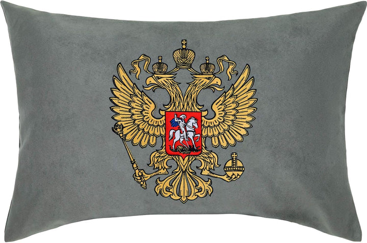 EXPRESS-STICKEREI Russland Wappen Premium Kissen mit Füllung Fahne Russland Flagge Dekokissen Zierki