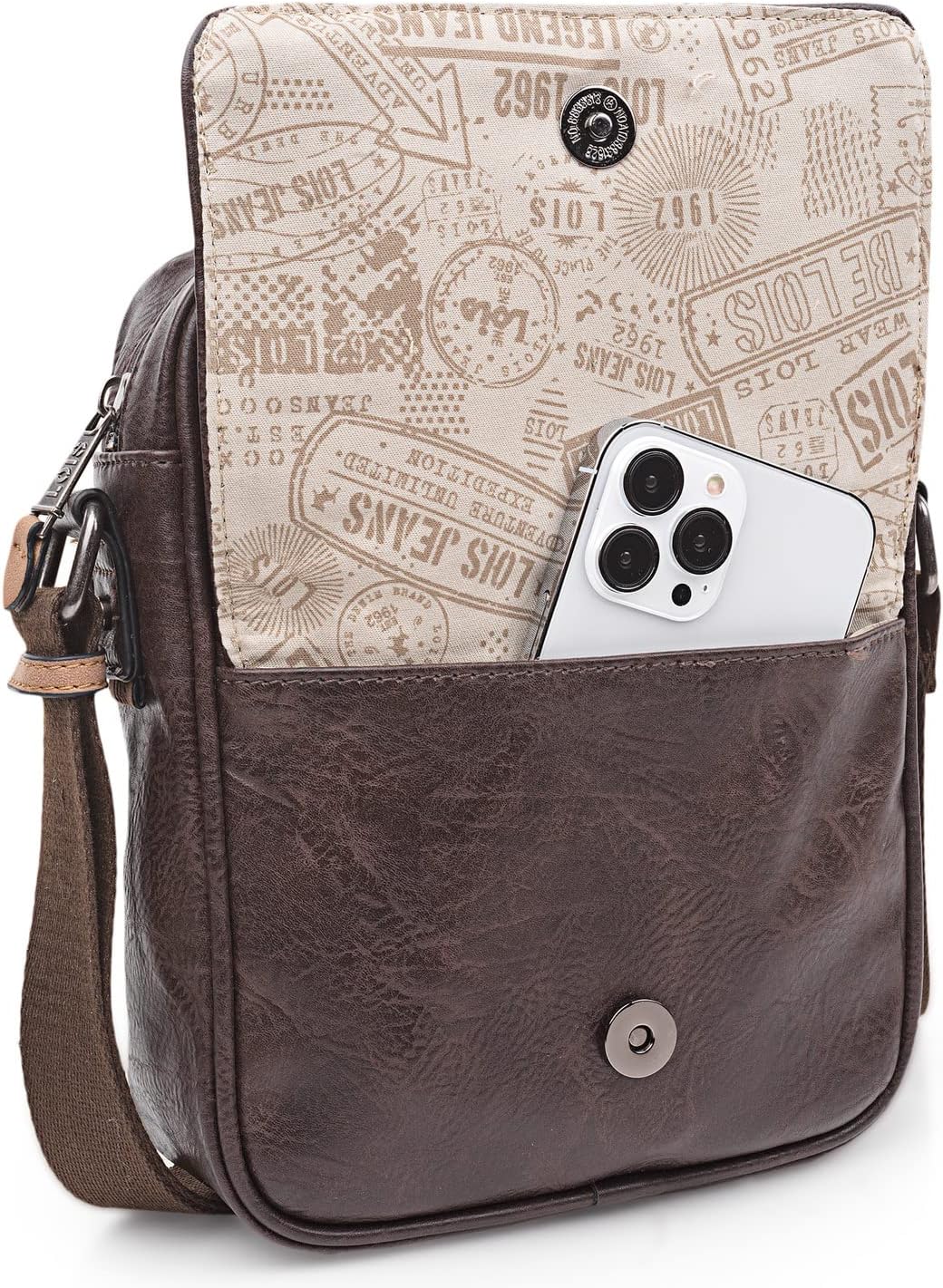 Lois - Umhängetasche Herren Klein mit verstellbarem riemen - Herren Umhängetasche Klein hergestellt