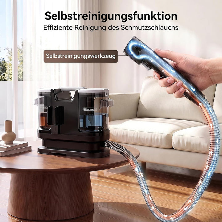 Lubluelu Nasssauger Polsterreiniger Gerät, 600 W - 15 kPa Teppichreiniger Waschsauger, tragbares Tep