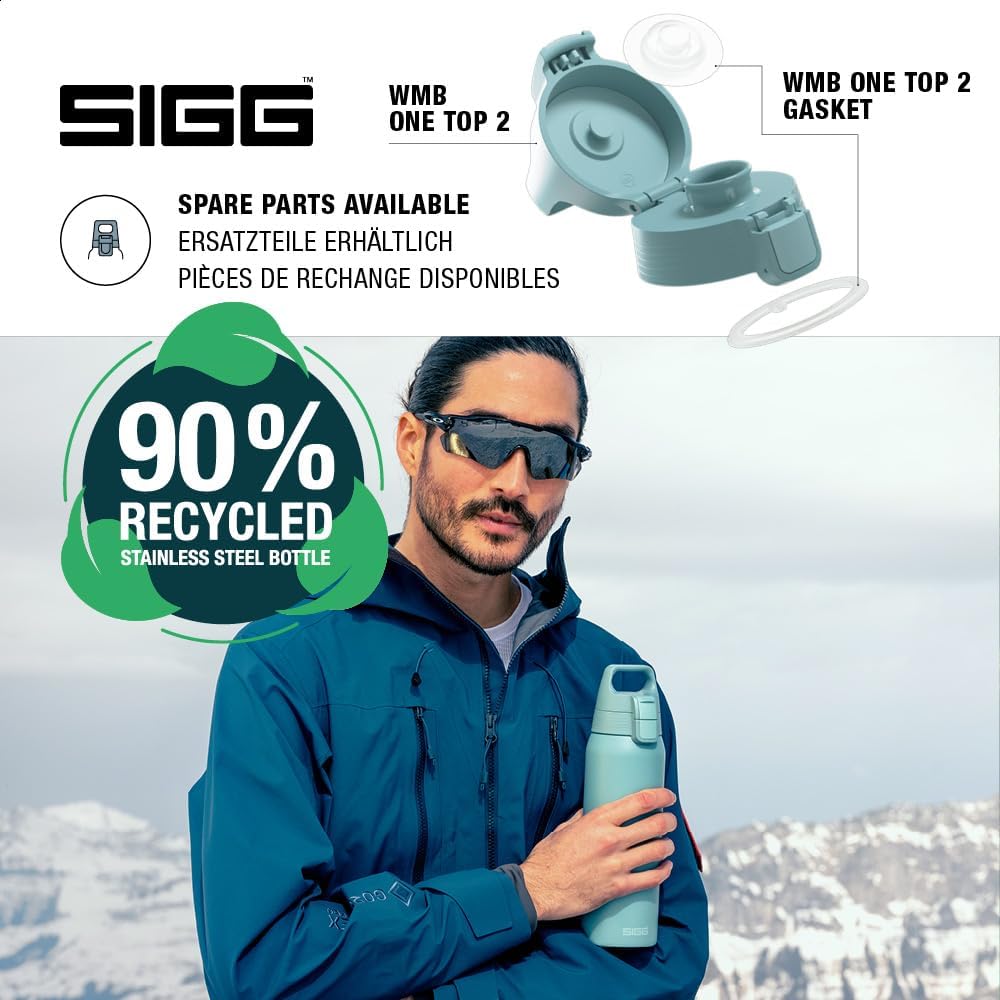 SIGG - Isolierte Trinkflasche - Thermosflasche Shield Therm One Morning Blue kohlensäurehaltige Getr