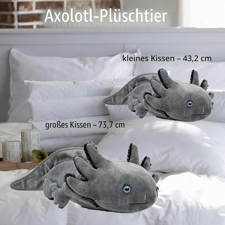 lilizzhoumax Axolotl Plüschtier Kuscheltier Kawaii Realistische Plüsch Salamander Stofftier Spielzeu