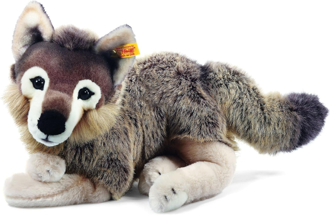Steiff Snorry Schlenker Wolf - 40 cm - Kuscheltier für Kinder - Plüschtier - weich & waschbar - grau