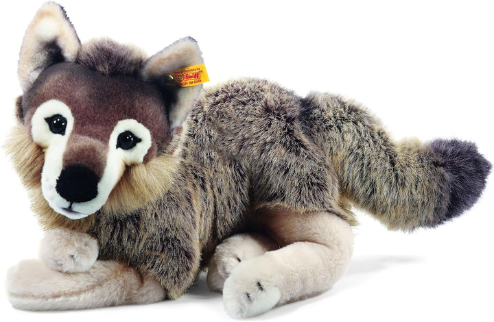 Steiff Snorry Schlenker Wolf - 40 cm - Kuscheltier für Kinder - Plüschtier - weich & waschbar - grau