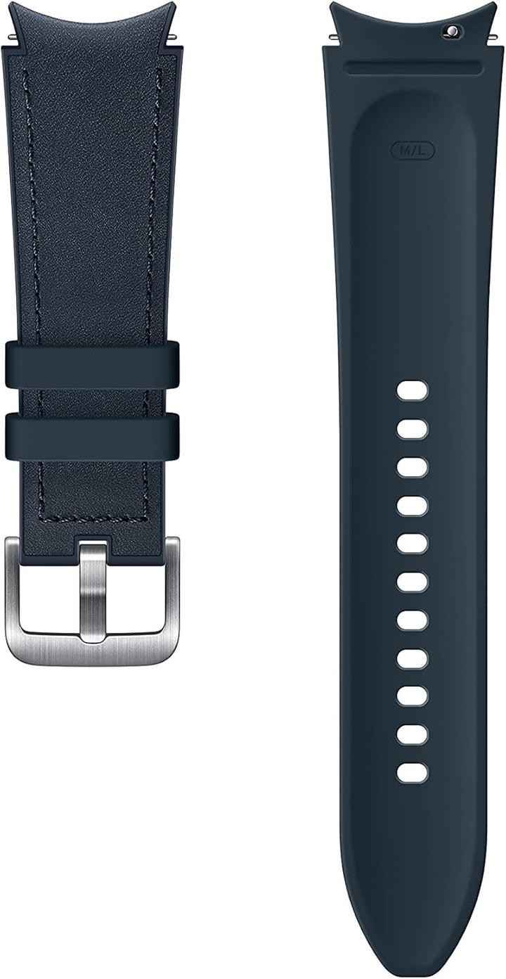 Samsung Hybrid Leather Band (20 mm, M/L) ET-SHR89 für die Galaxy Watch4-Serie, Navy, Large