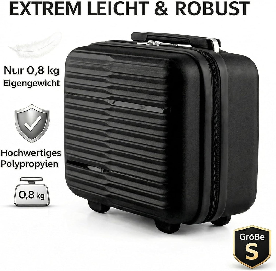 POSH Kleiner Koffer S Hartschale 27x35x17 cm - 14L Beauty Case aus Polypropylen - Ultraleichter 0,8
