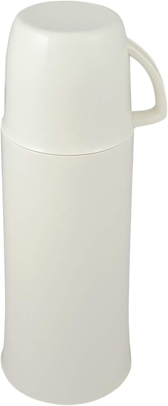 Helios Elegance Thermoskanne Weiss 0,5L – 6h Heiss - Hält Getränke heiss & kalt - Robustes Design Id