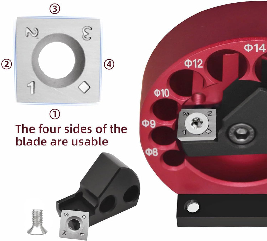Dübelbohrmaschine Jig Kit, 8mm bis 20mm 8 Löcher einstellbare Dübelschneider Dübelplatte mit Hartmet
