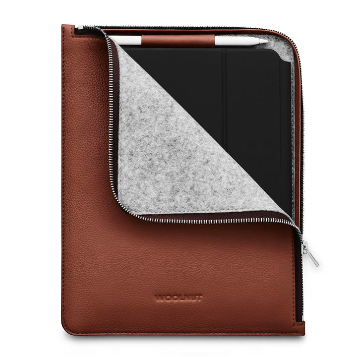 WOOLNUT Skandinavisches Vollnarbenleder Folio-Hülle für iPad Pro 11 Zoll & iPad Air 11 Zoll (2024, M
