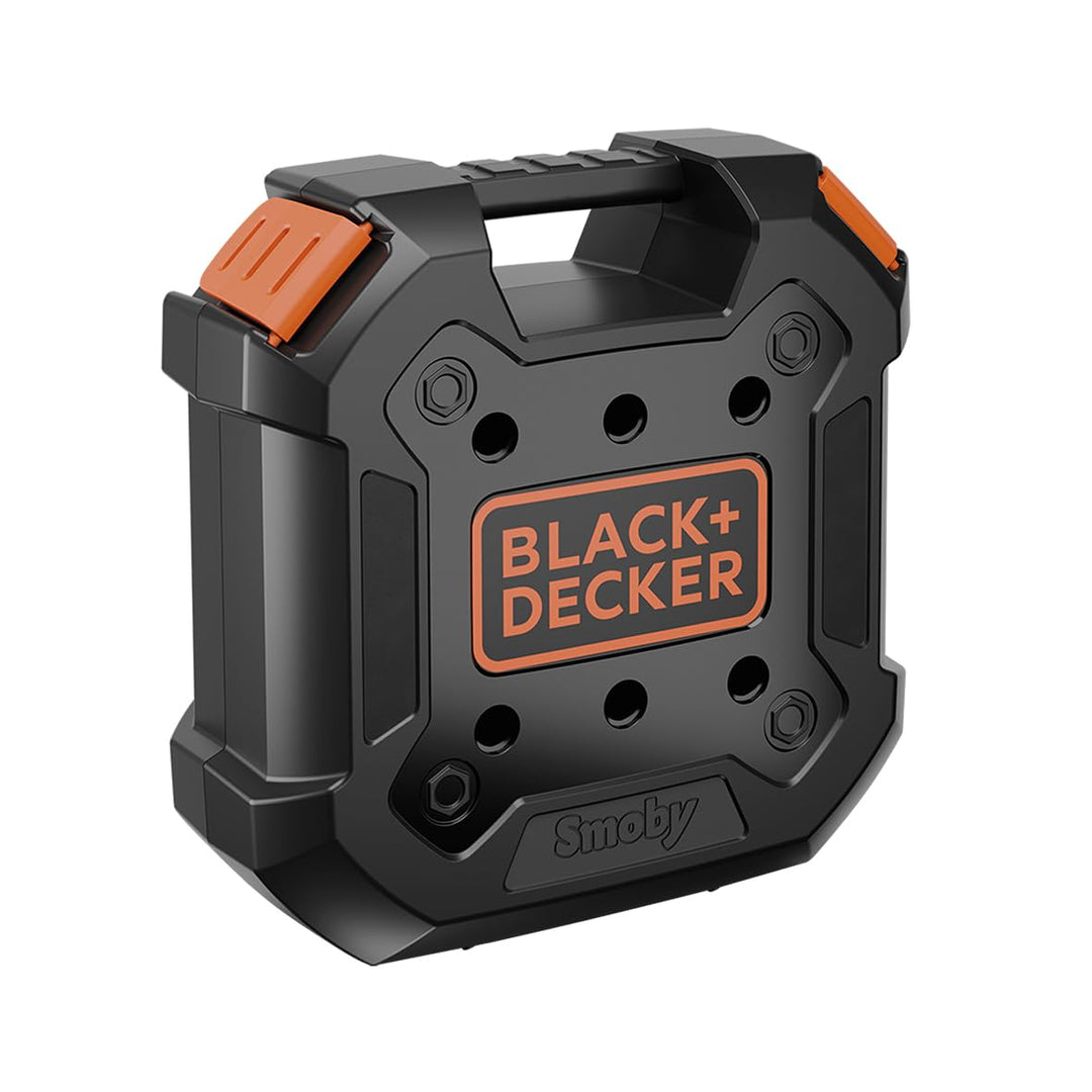 Smoby – Black+Decker Werkzeugkoffer für Kinder - 36 Zubehörteile: Werkzeuge, Akkuschrauber mit mecha