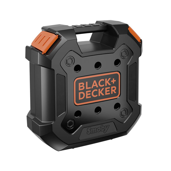 Smoby – Black+Decker Werkzeugkoffer für Kinder - 36 Zubehörteile: Werkzeuge, Akkuschrauber mit mecha