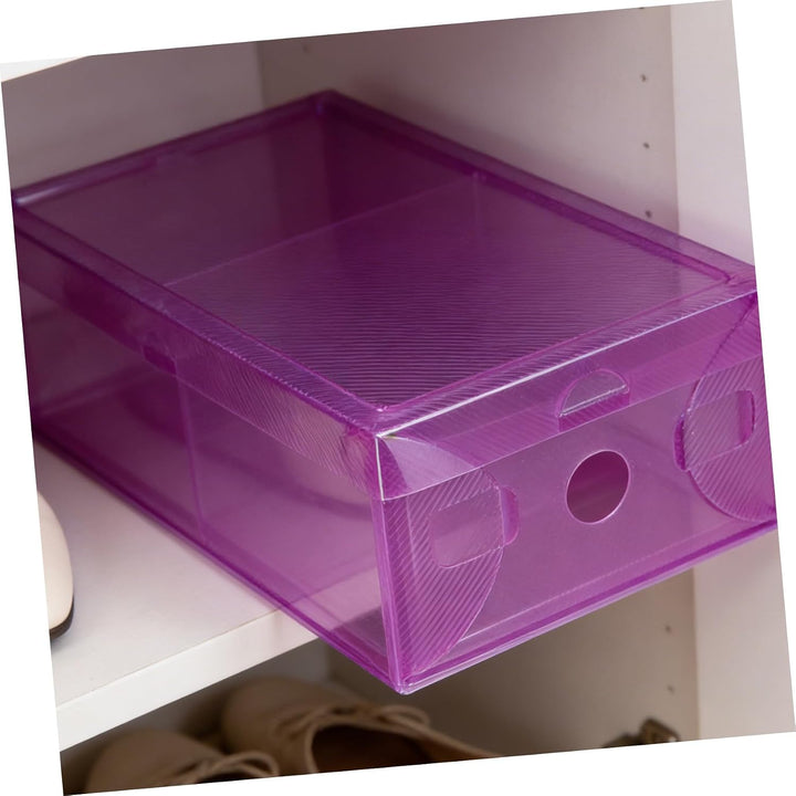 Toyvian 7 StüCk Stapelbare Transparente Schuhboxen Mit Klappdeckel Faltbare Aufbewahrungsboxen Aus R
