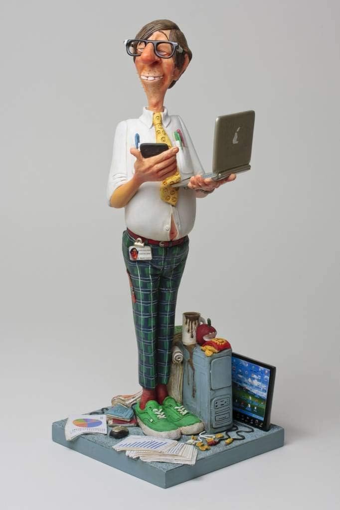 Unbekannt Guillermo Forchino fo84009 Figur Die Erfahrung von Computer, Kunstharz, Mehrfarbig, 20 x 1