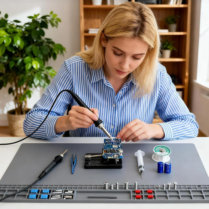 Lötmatte Silikon Antistatische Reparatur Matte Extra Gross 60 * 35cm Lötunterlage Soldering Mat Arbe