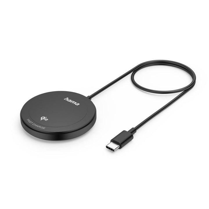 Hama Magnetisches kabelloses Qi-Ladegerät 15W (Qi2-zertifiziertes Ladegerät, Qi-Ladepad Fast Wireles