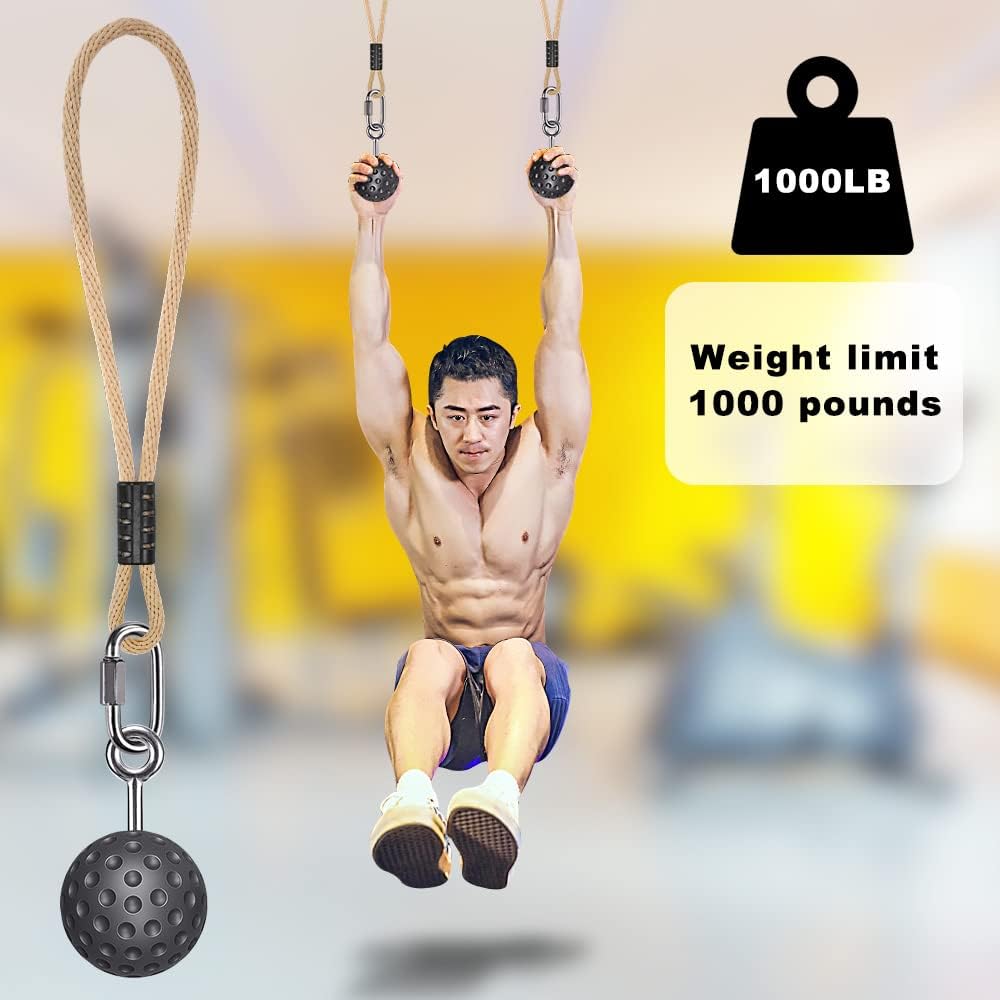 SELEWARE Pull Up Ball Grip, rutschfeste Klettergriffe Pull Up Power Ball für Krafttraining Befestigu