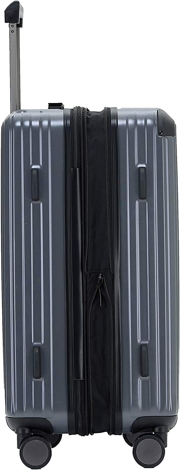 M816 TSA-Schloss Koffer Reisekoffer Trolley Kofferset Hardschale Boardcase (Grey, 3tlg. Kofferset) G