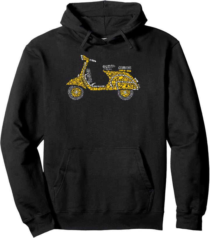 Motorroller Vintage Retro Moped-Fahrer Pullover Hoodie