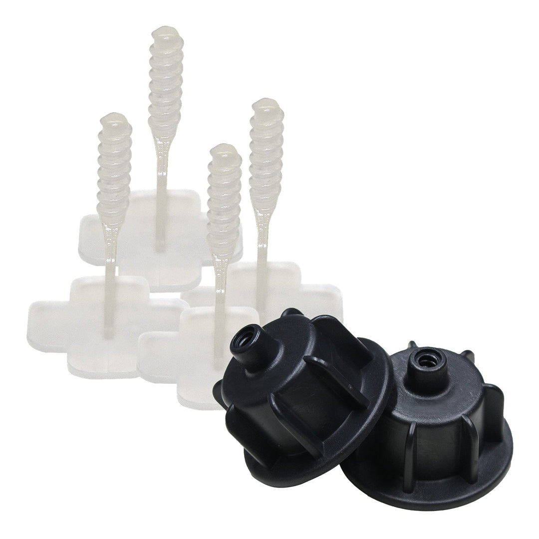 Karl Dahm Fliesen Nivelliersystem Levelmac Basis-Set für 2 mm Fugen: 100 schwarze Zughauben für 3-12