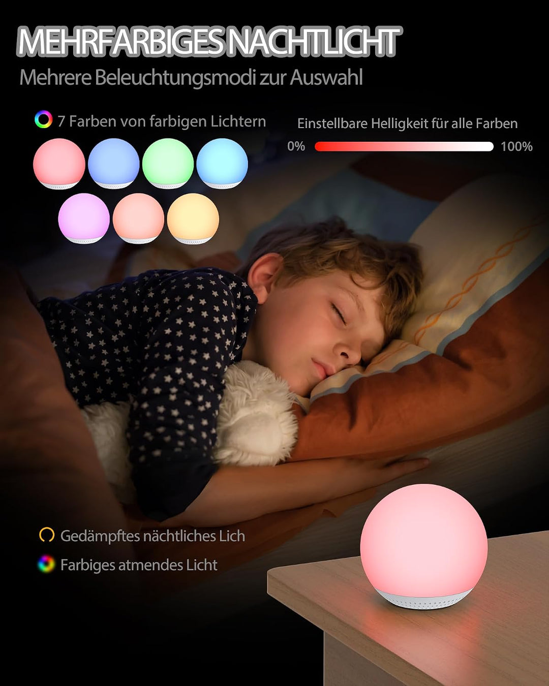 HOMGEN 2 in 1 White Noise Machine Silikon Weisses Rauschen Maschine für Babys Type-C Wiederaufladbar
