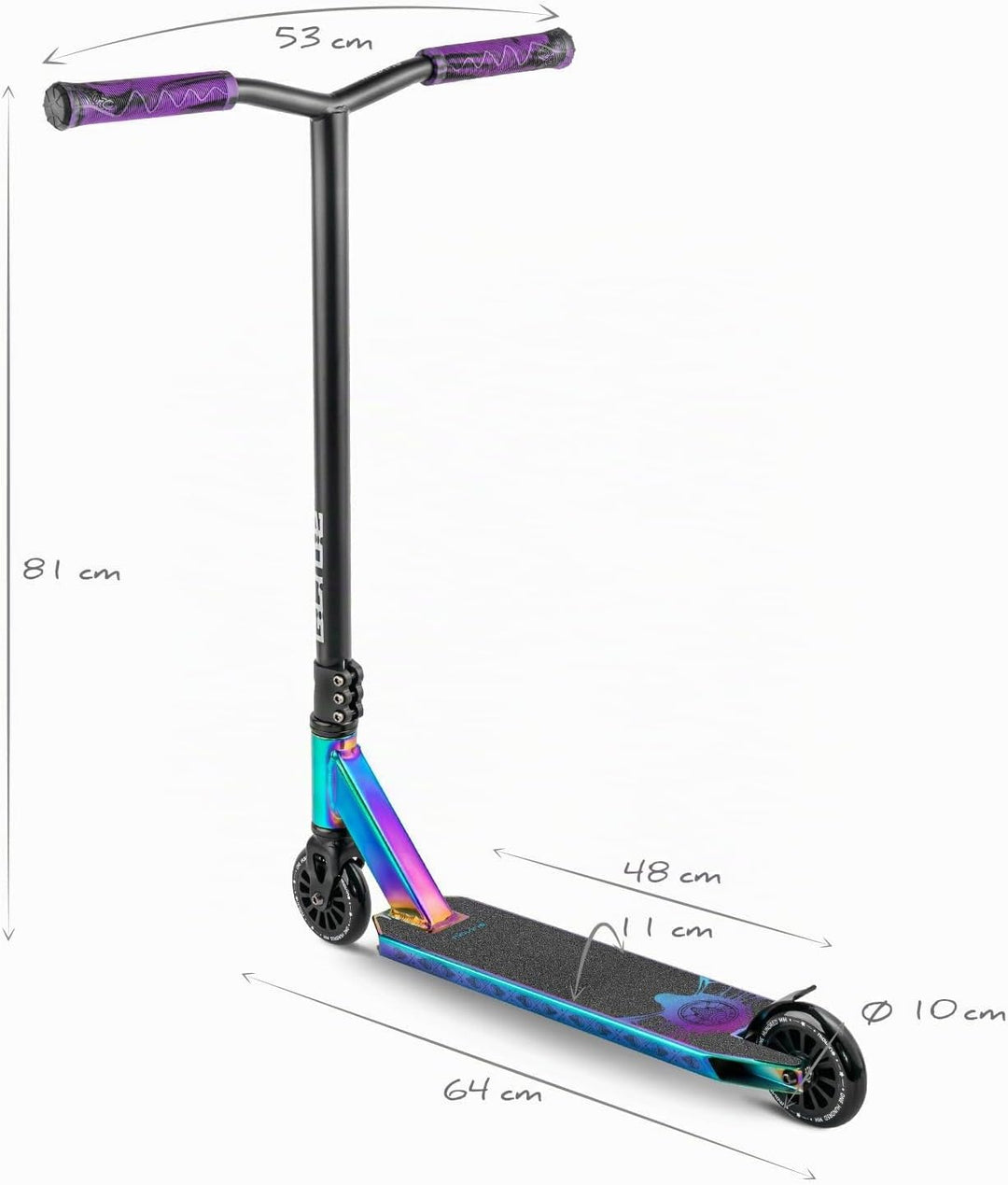Movino Stunt Scooter Stunt Roller Kickscooter Professioneller Freestyle Roller Trick Roller ABEC 9 K