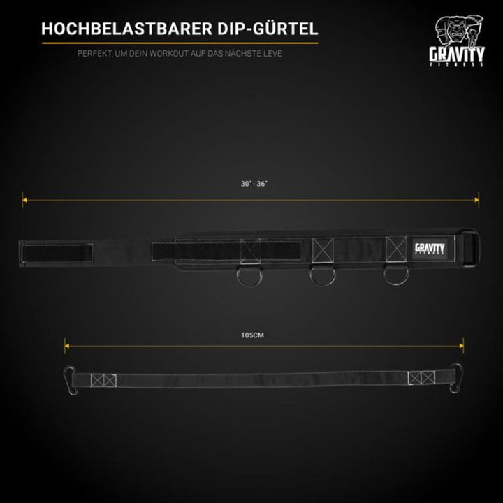 Gravity Fitness Advanced Dip Belt 4 in 1 Heavy Duty Workout Belt