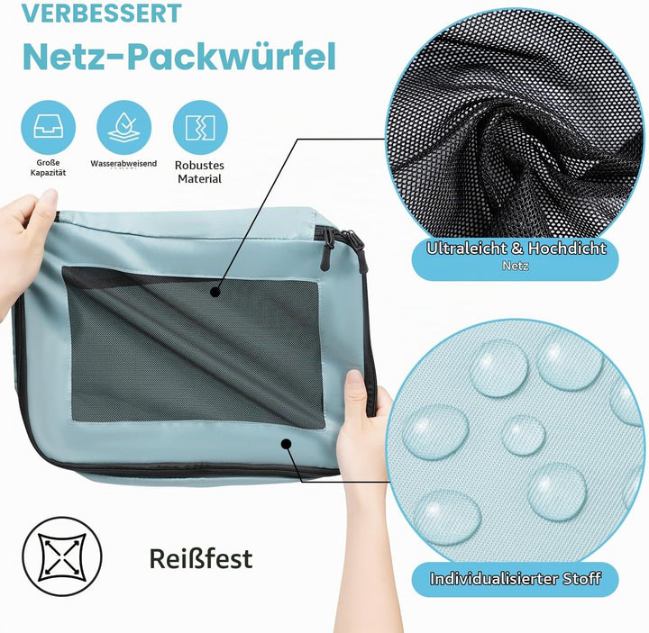 Packing Cubes for Suitcase 8 Set, Leichtgewichtige Gepäck Packing Organizer Packing Cubes für Reisez