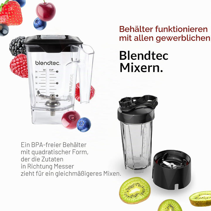 Blendtec 40-642-50 Mini WildSide Jar Behälter, 1.3 L, Transparent Mini-Glas von WildSide, Mini-Glas