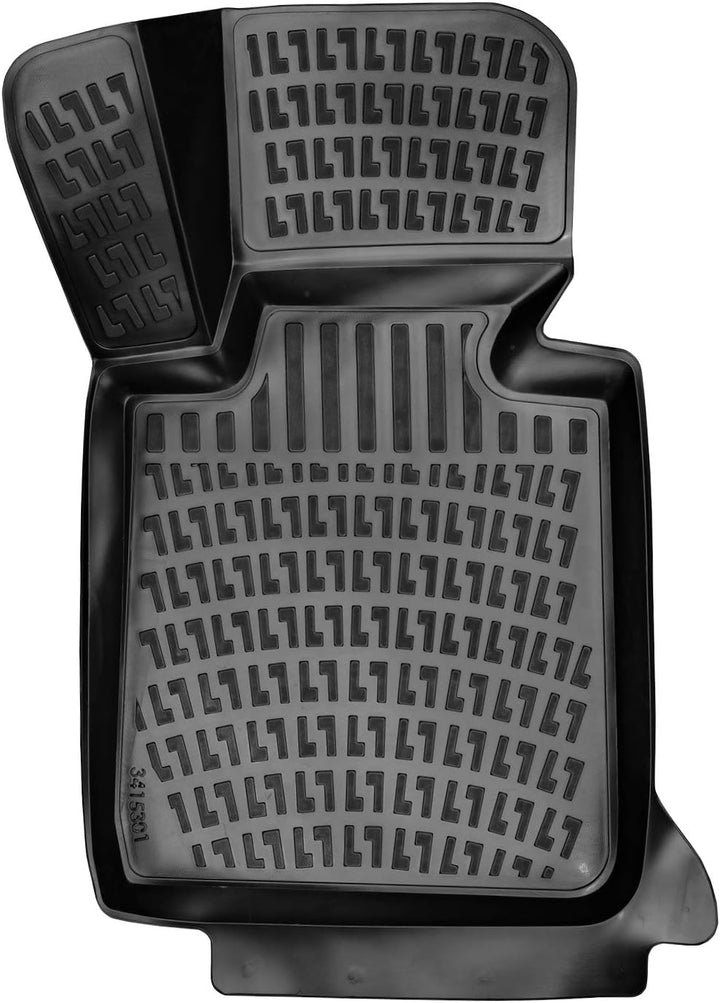 Rizline Passgenau 3D Fussmatten Auto Kompatibel mit Renault Clio II Typ B 1998-2012 Passgenau Gummim