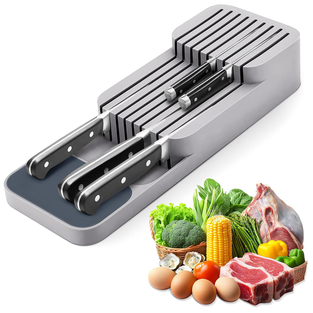 Messer Organizer Schublade,Messerblock ohne Messer,Verbesserte Messerblock für Schublade,Schubladen-