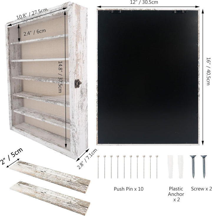 FramePro 3D Bilderrahmen 30x40 Grosse Schattenbox Vitrine Rahmen mit Glasfenstertür Erinnerungsstück