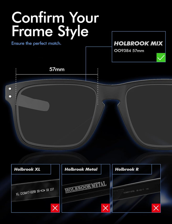 Saucer Premium Ersatzgläser für Oakley Holbrook Mix OO9384 Sonnenbrillen High Defense - Bronze Gold