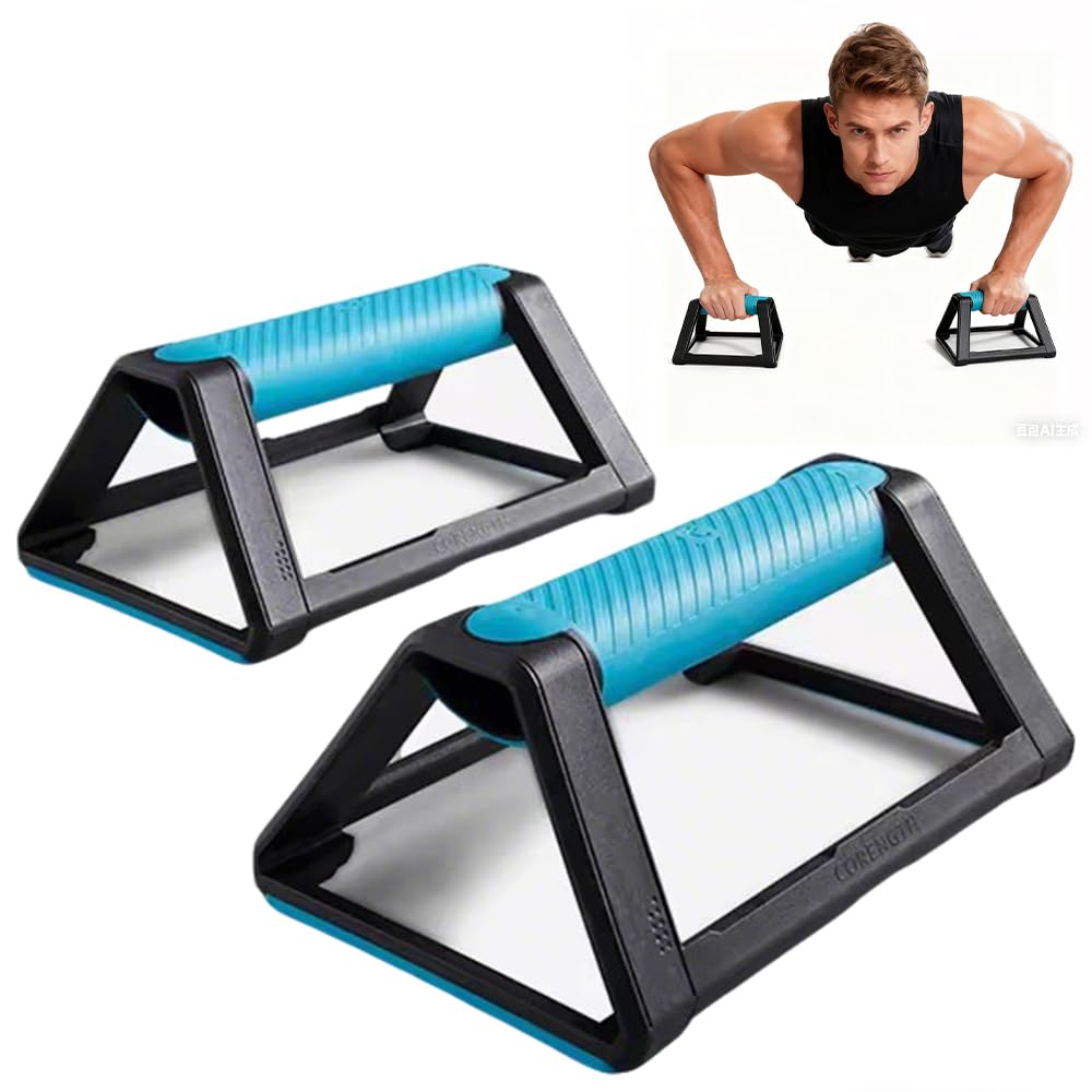 2 x Liegestützgriffe mit Silikongriff Rutschfester Basis, Tragfähigkeit 110kg, Liegestützbrett, Trag