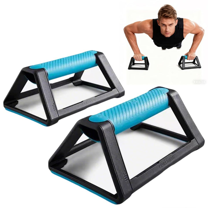 2 x Liegestützgriffe mit Silikongriff Rutschfester Basis, Tragfähigkeit 110kg, Liegestützbrett, Trag