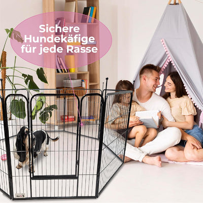 MaxxPet Welpenaufstall 80x80 cm - Freilaufgehe für Hund, Welpen & andere Haustiere - Tierlaufstall -