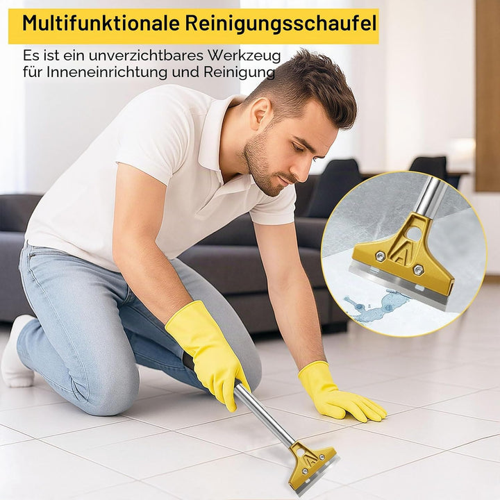 Tapetenentferner mit 10 Klingen - 30cm Tapetenschaber mit Gummigriff, Extra Stark für Wandfarbe, Bod