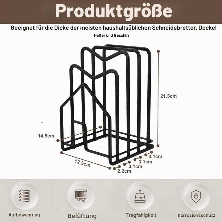 LIMITADA Schneidebrett Rack Schneidebrettständer Schwarz Schneidebrett Halter Ständer Schneidebrett
