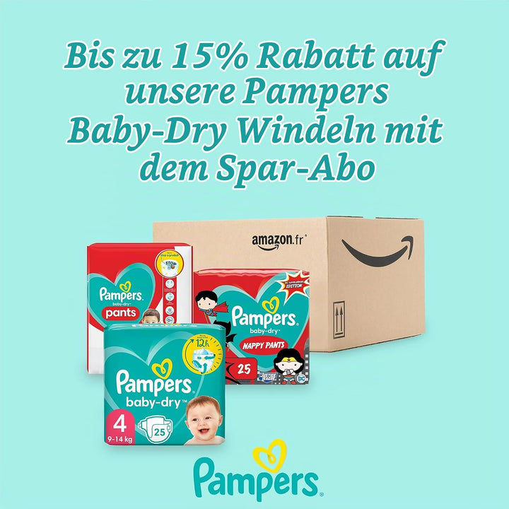 Pampers Windeln Pants Grösse 7 (17kg+) Baby-Dry, Extra Large mit Stop- und Schutz Täschchen, MONATSB