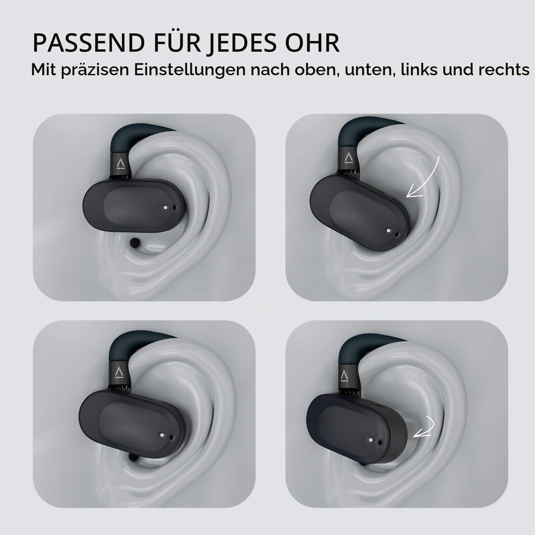 CREATIVE Outlier Go kabelloser Open-Ear-Kopfhörer mit Verstellbarer Passform und Ohrbügeln, bis zu 2