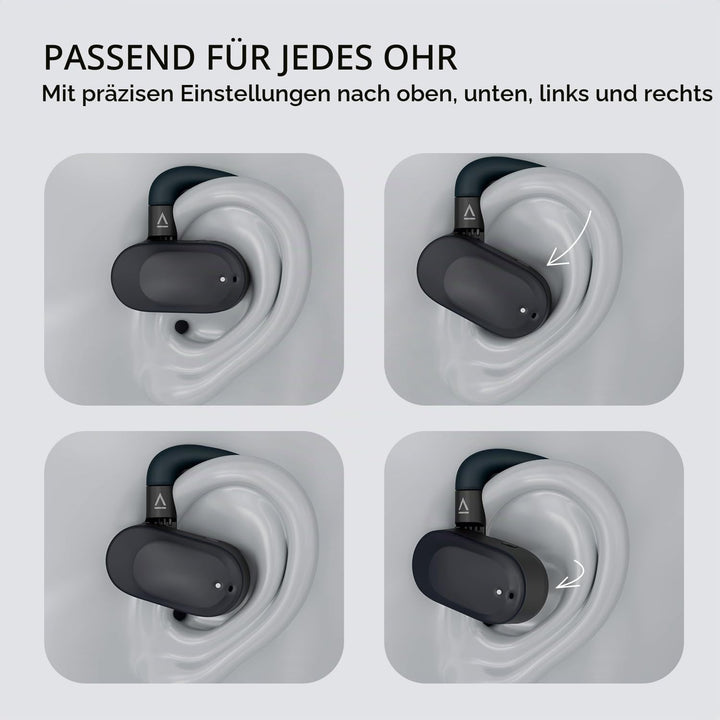 CREATIVE Outlier Go kabelloser Open-Ear-Kopfhörer mit Verstellbarer Passform und Ohrbügeln, bis zu 2