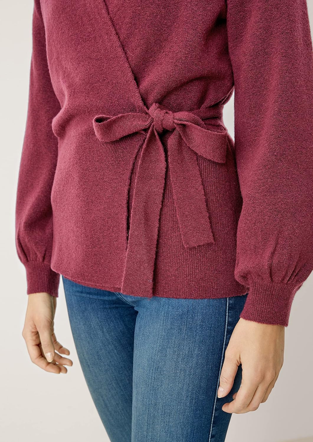 s.Oliver Damen Strickjacke 34 Kastanienbraun, 34 Kastanienbraun