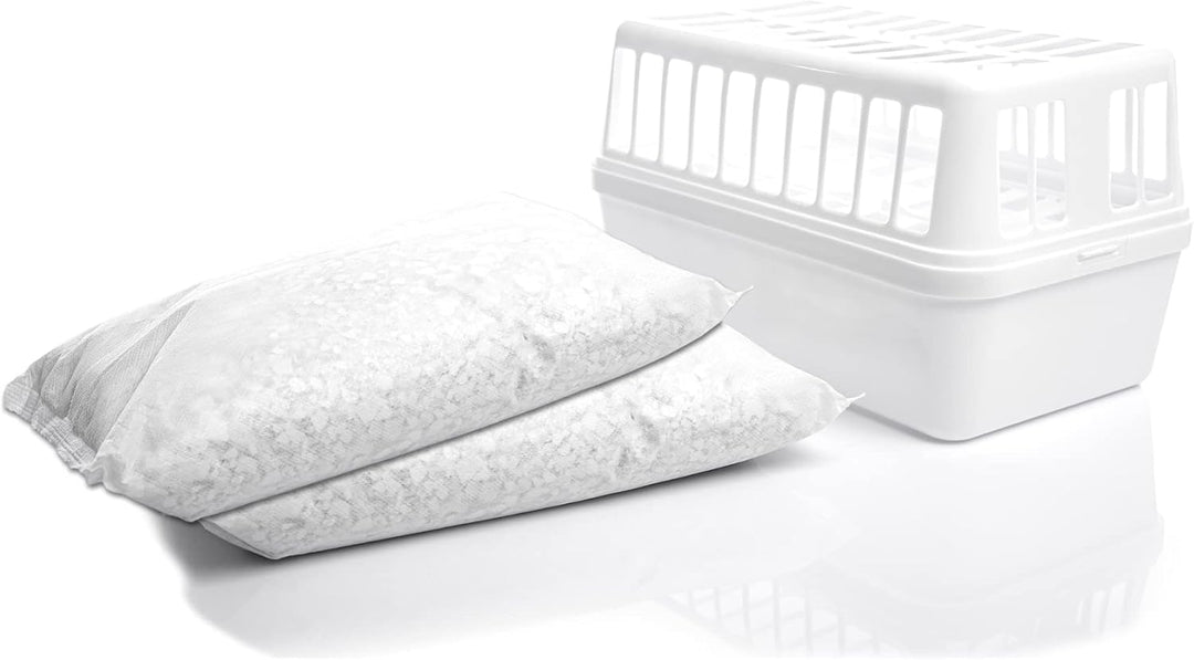 BigDean 4 Stück Luftentfeuchter + 8x 1,2kg Luftentfeuchtergranulat Nachfüllpack – Feuchtigkeits-Stop